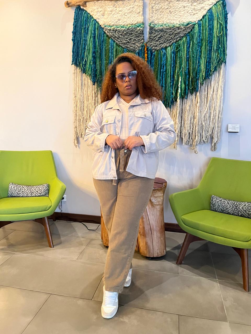 CHAQUETA OVERSIZE TAUPE