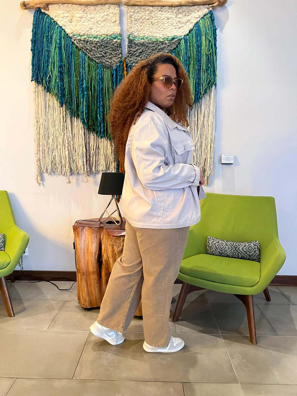 CHAQUETA OVERSIZE TAUPE