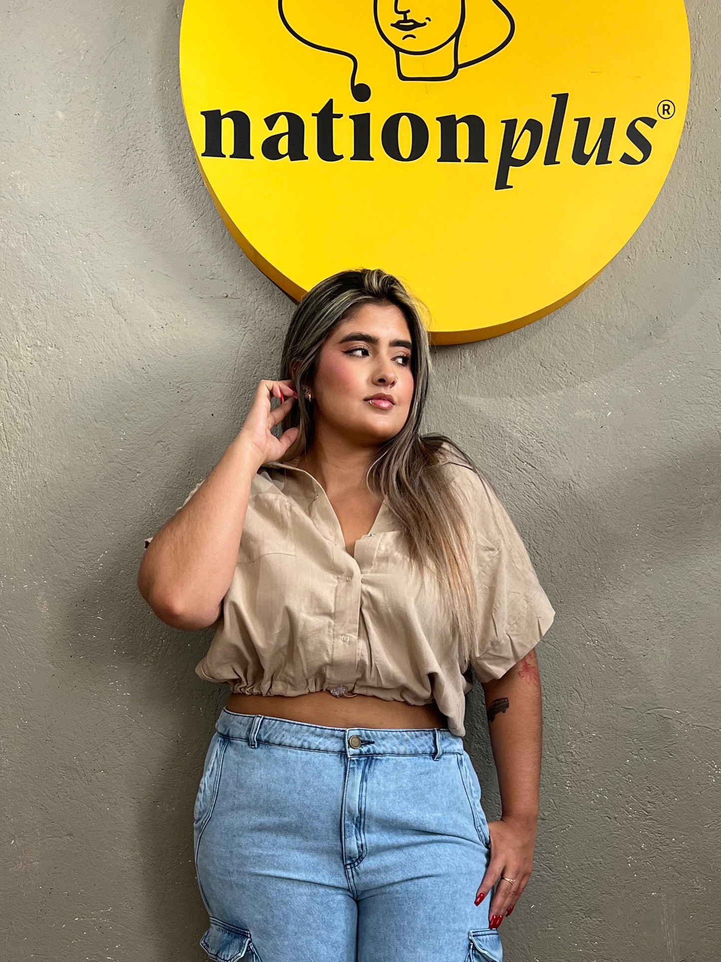 BLUSA GRADUABLE TAUPE