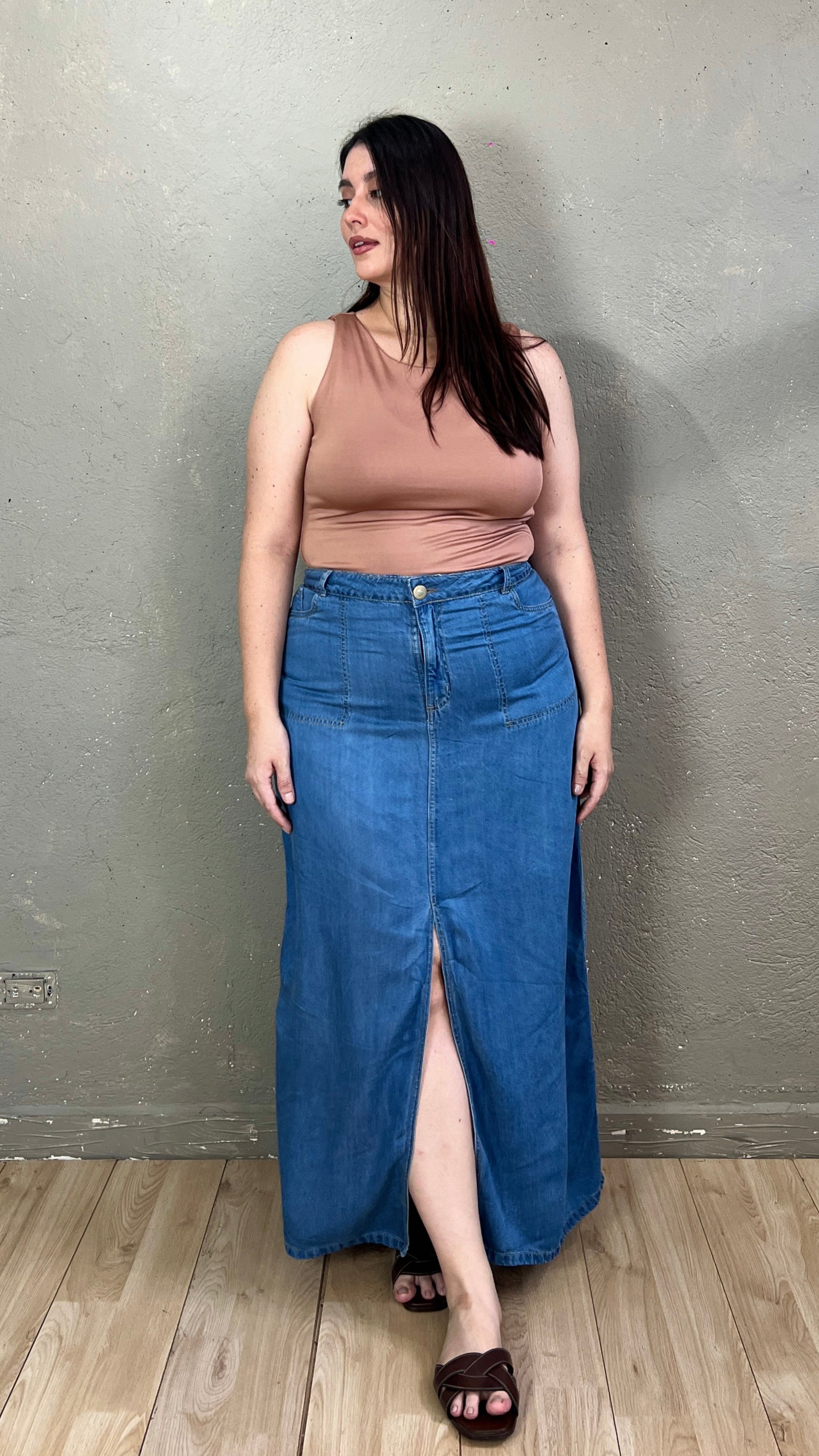 FALDA LARGA DENIM TOKIO