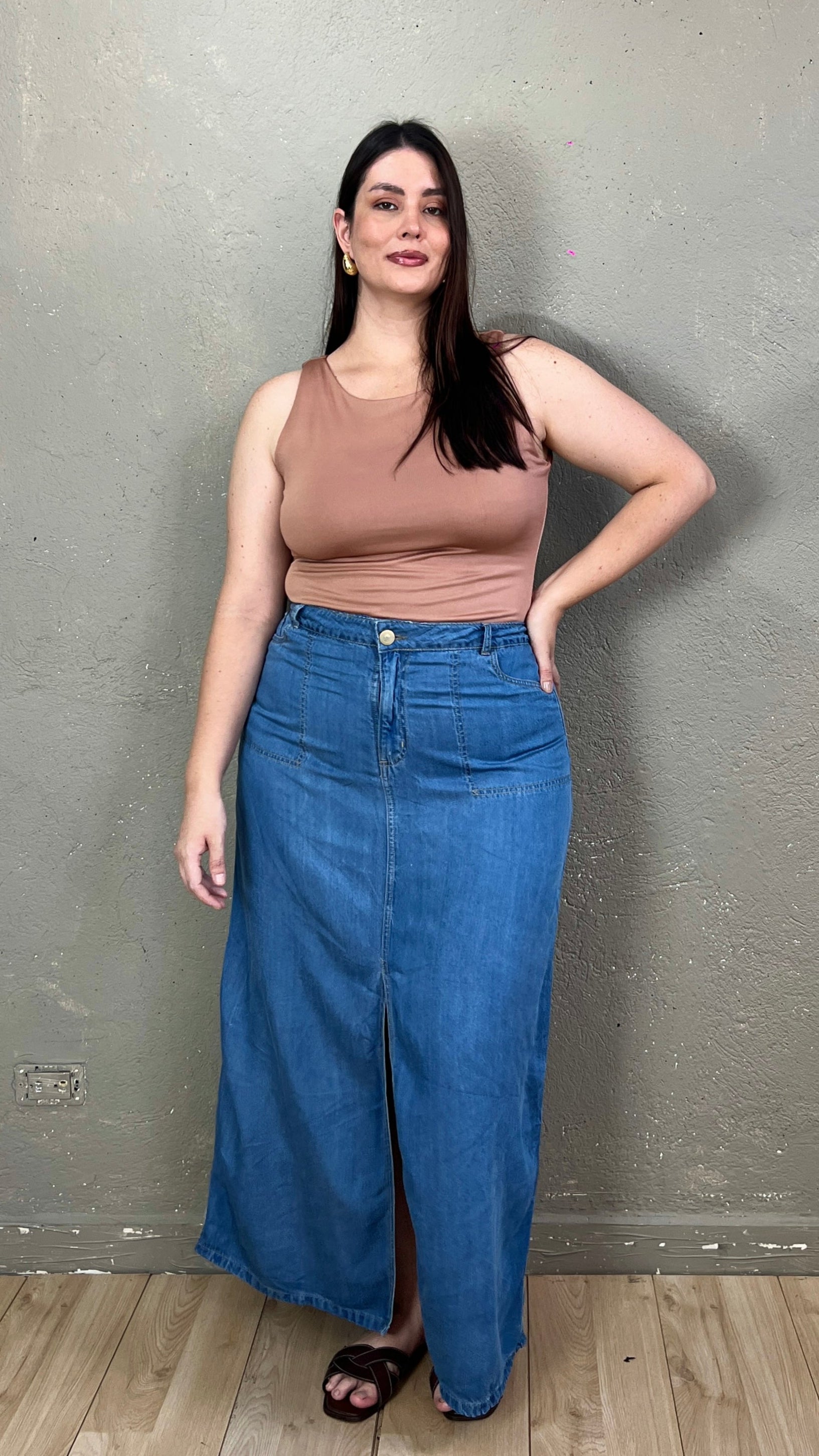 FALDA LARGA DENIM TOKIO