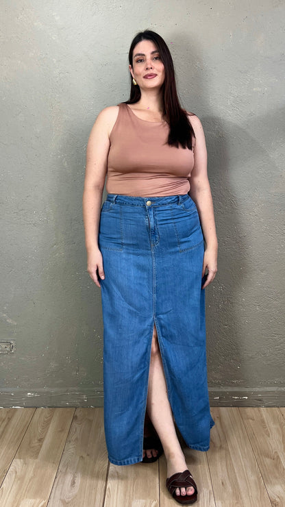 FALDA LARGA DENIM TOKIO