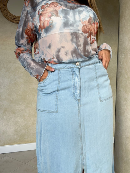 FALDA LARGA DENIM TOKIO