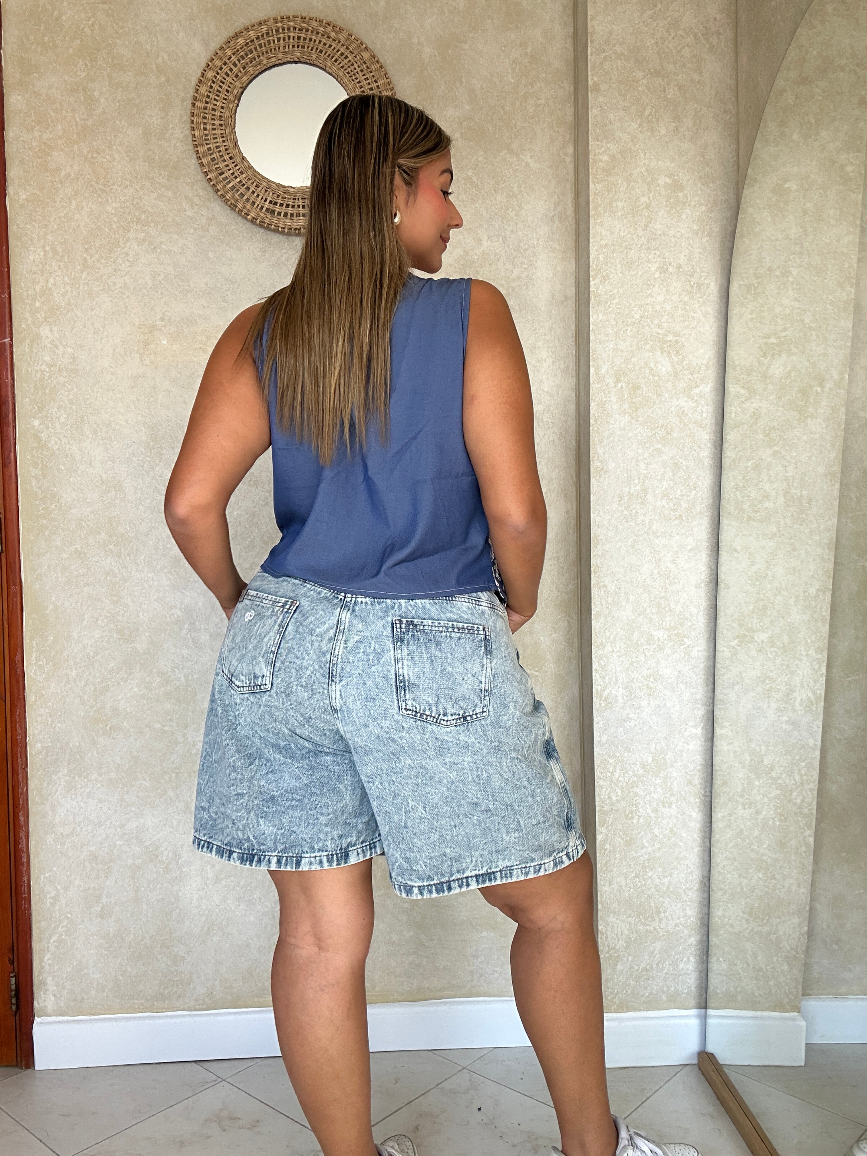 FALDA ENGAÑADORA TONO CLARO